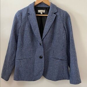Talbots Checked Wool Blend Blazer